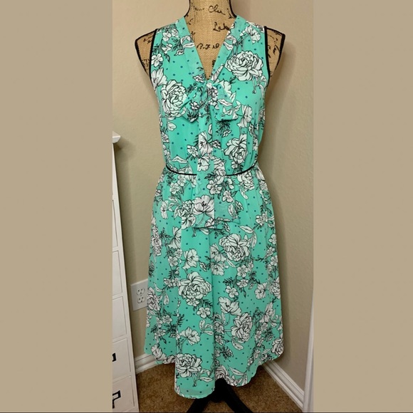 ELLE : Mint Green Floral Dress - Picture 3 of 11